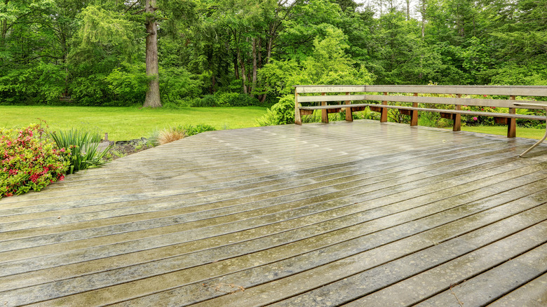 Deck and view of yard