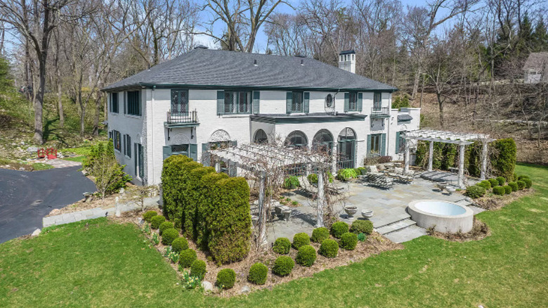 Large stone patio