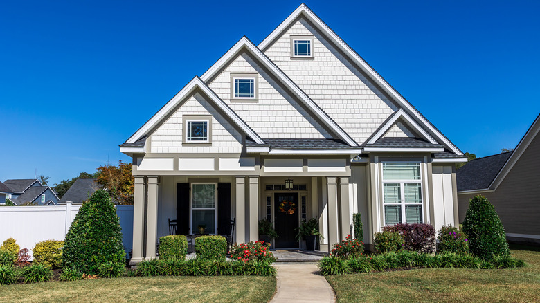 Suburban home with yard