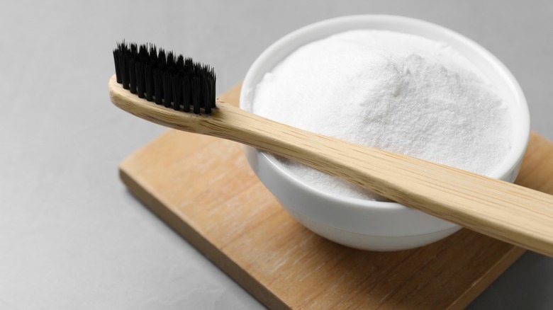 Toothbrush and baking soda