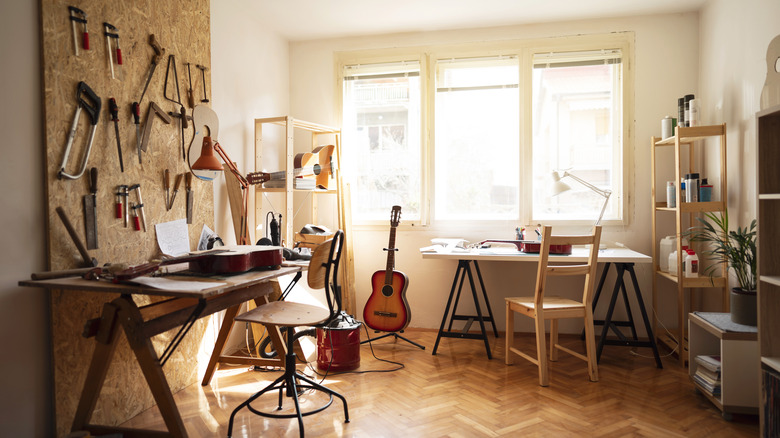 Craft and woodworking room