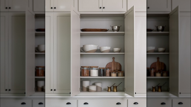 Close up of pantry cupboard