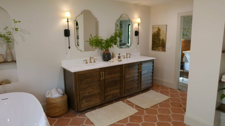 shutter style bathroom vanity