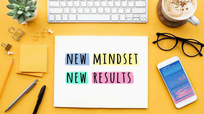 New Mindset New Results sign