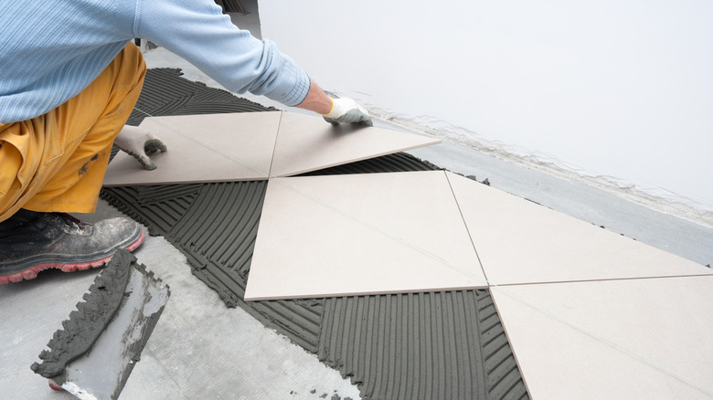 installing tiles