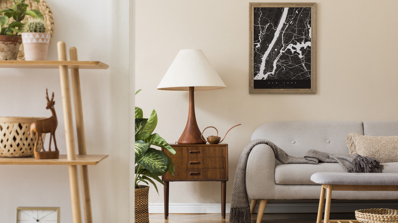 large lamp in living room