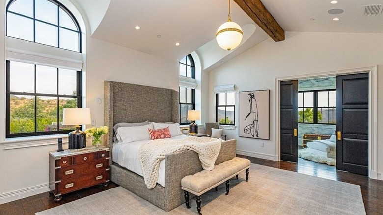 The master bedroom in Clay Matthews' former home