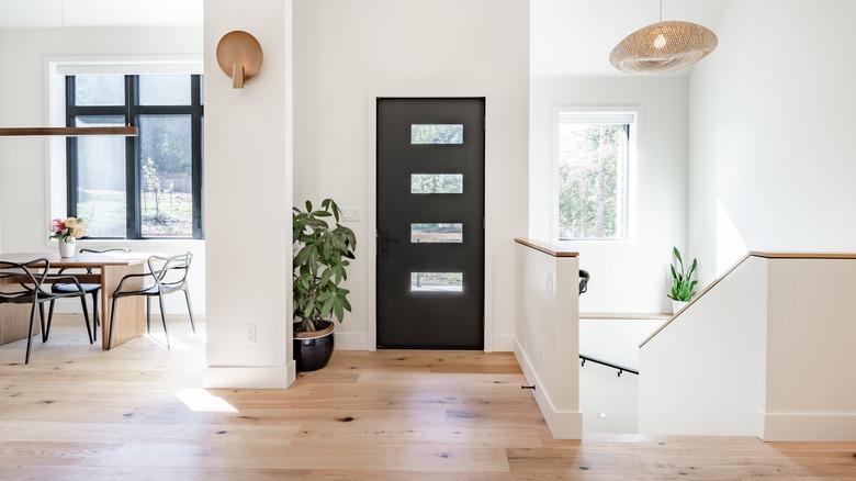 white open concept foyer