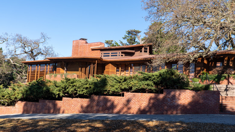 The Hanna House blue skies