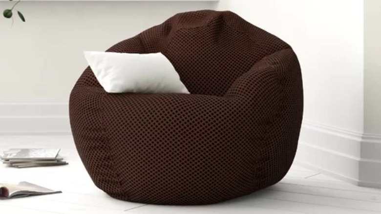 brown bean bag chair