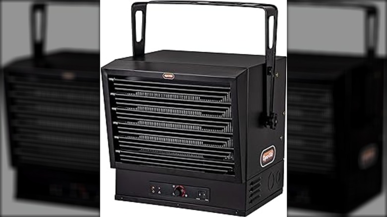 Dyna-Glo garage heater with white background