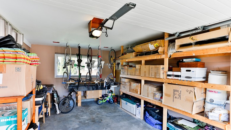 organized indoor house garage storage