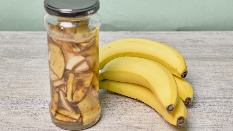Bananas and banana peel water