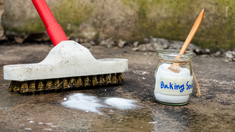 Concrete brush close-up