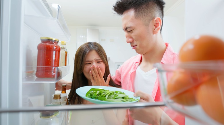 Smelly food in fridge