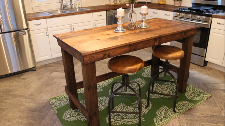 a vintage kitchen island