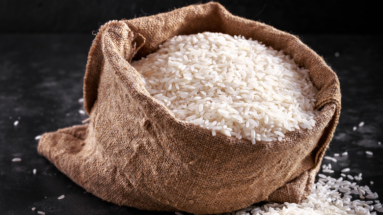 bag of uncooked rice