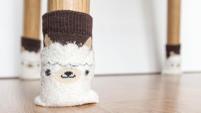 llama chair leg sock protectors