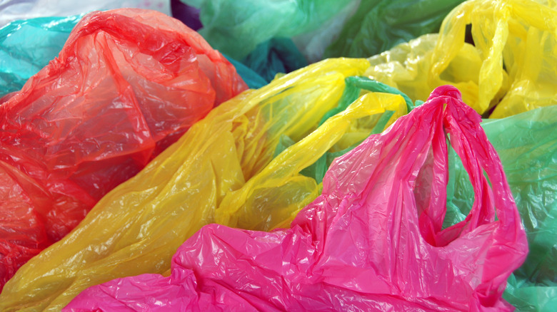 colorful plastic bags