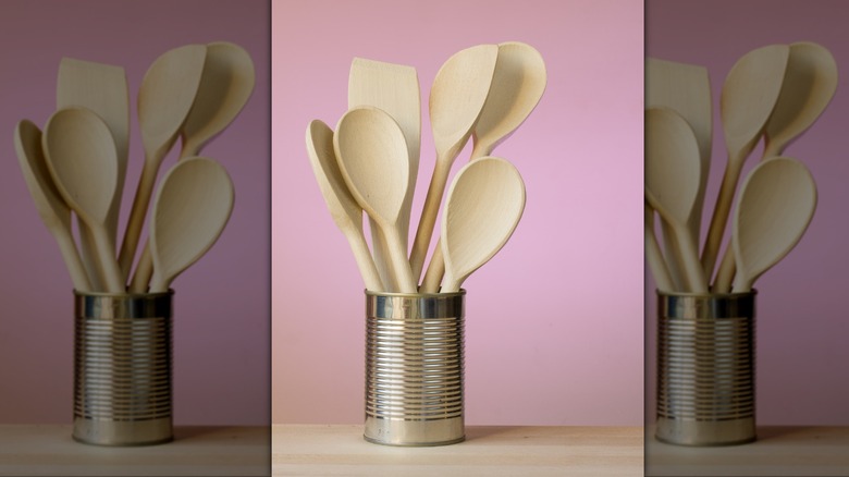 cooking utensils in can