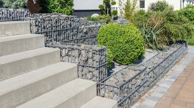 gabions in the garden