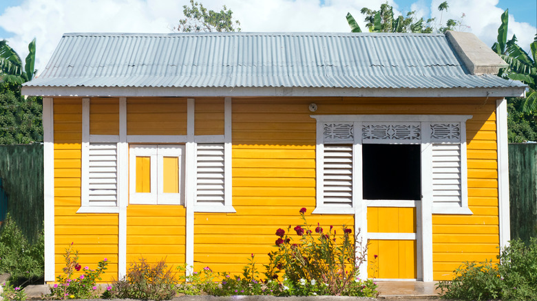 orange-yellow small house