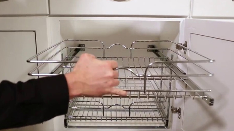 kitchen cupboard pull-out basket