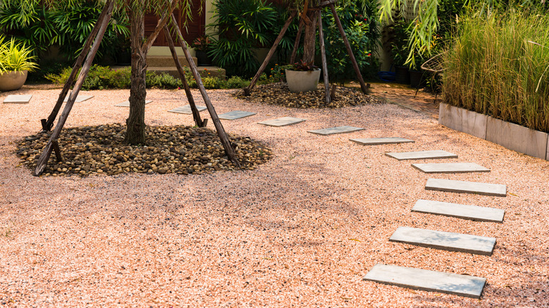 Cement paver pathway