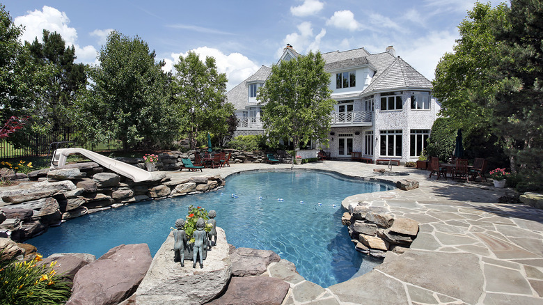 Pool carved from rock