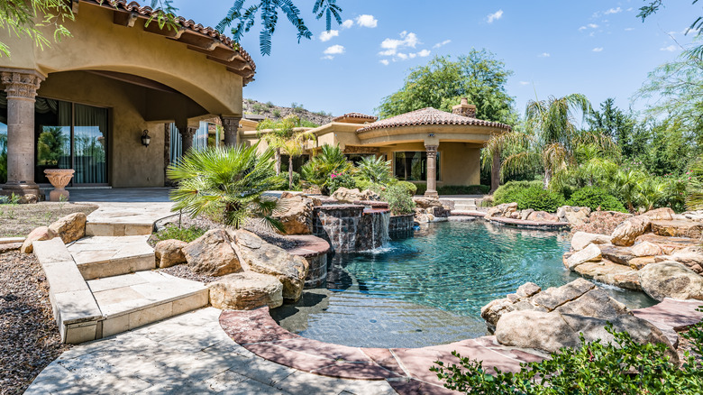 Pool surrounded by rocks