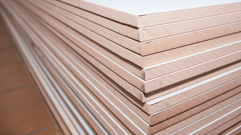 stack of mdf panels