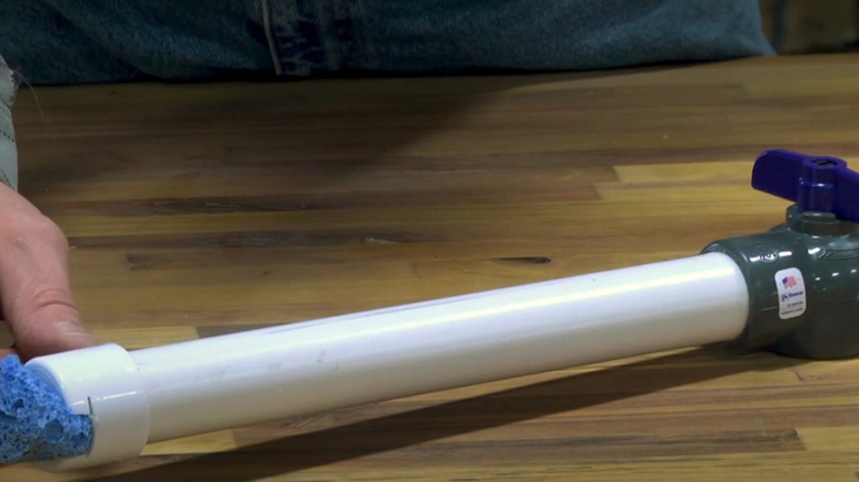 Close-up of a PVC kill stick