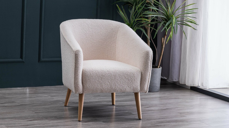 two white accent chairs