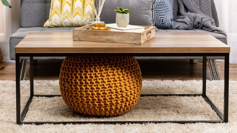 coffee table in living room