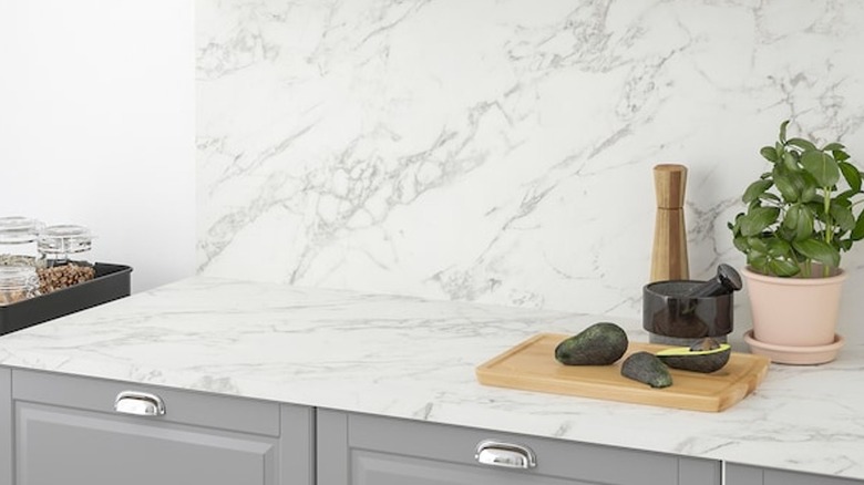 ikea countertops white marble