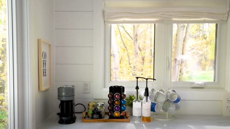 Coffee supplies on a counter