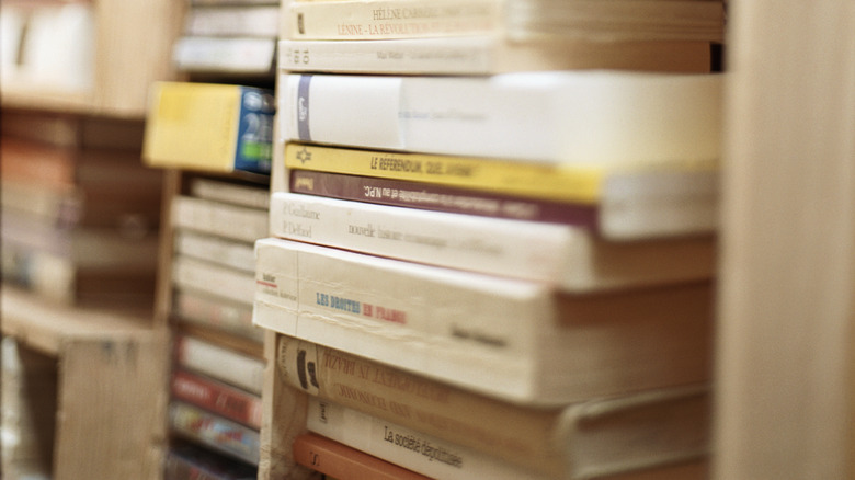 crates of books