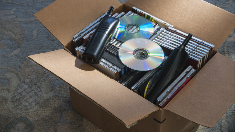 CDs in a box