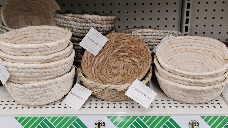 Dollar Tree 6-inch woven baskets