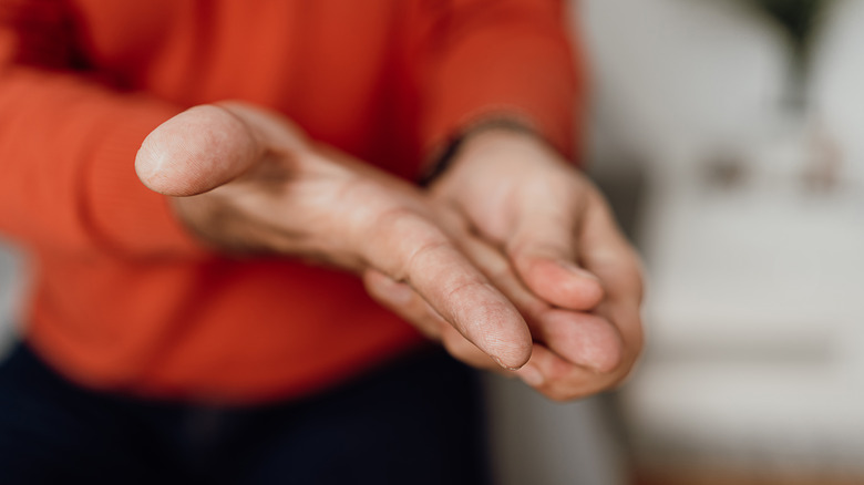 Person's hands