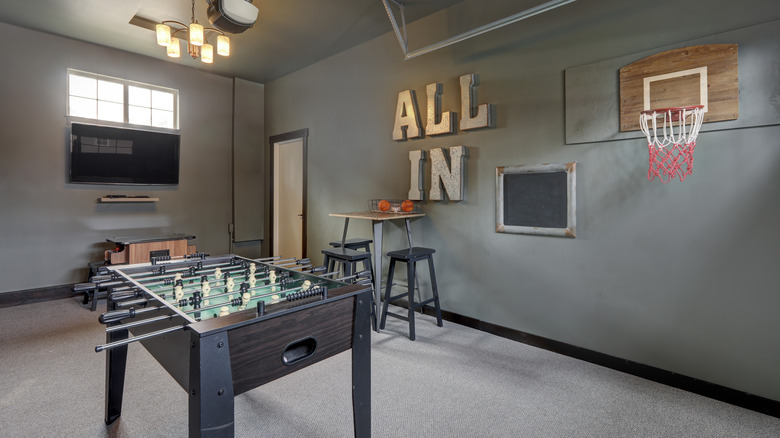 Game room with foos ball