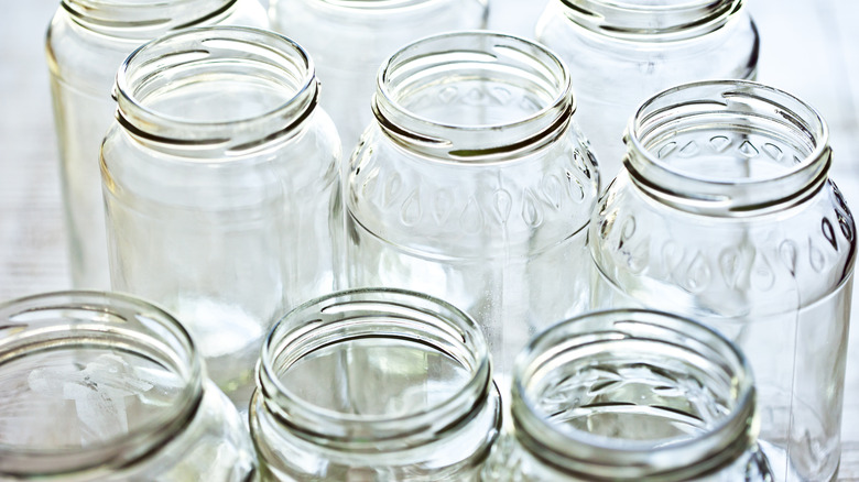 empty glass jars