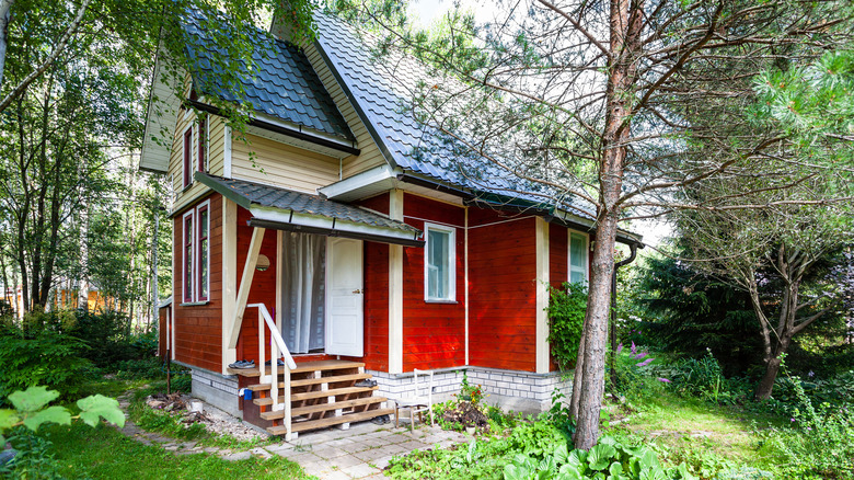 Red and yellow home exterior