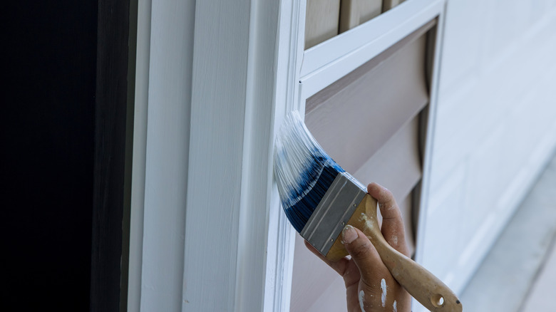 hand painting exterior door