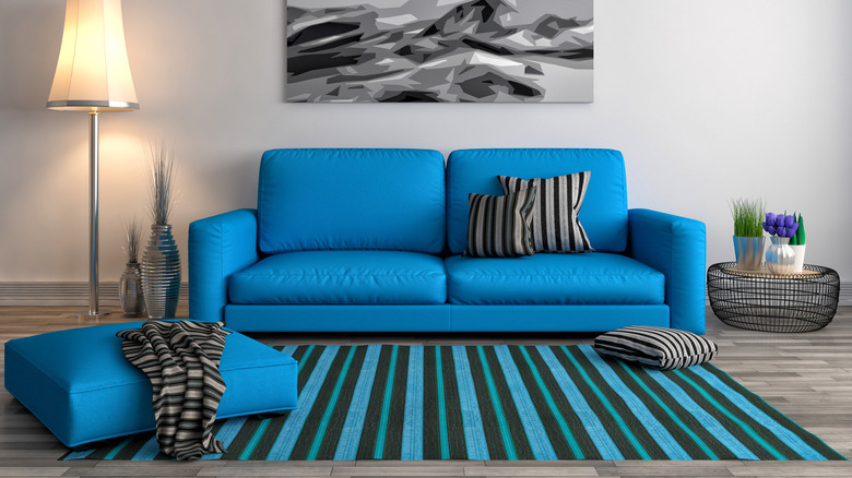 turquoise living room couch