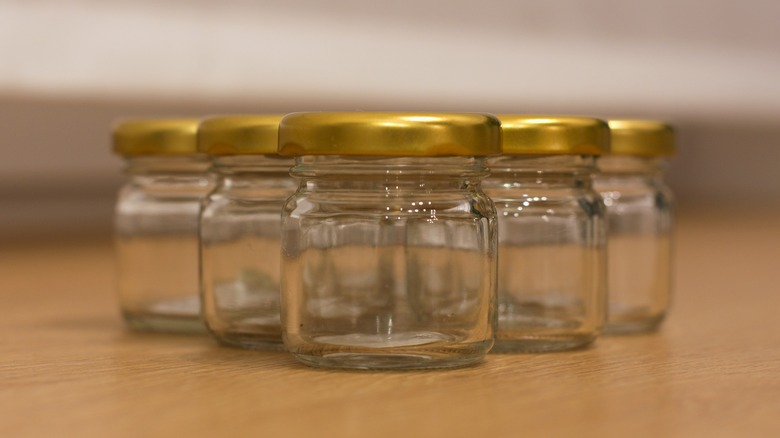 Empty jam jars