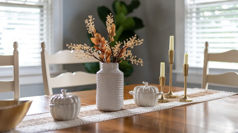 cozy dining space with accessories