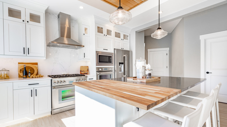 Butcher block counters