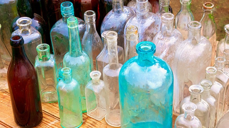 colored glass bottles