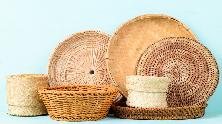 variety of woven baskets